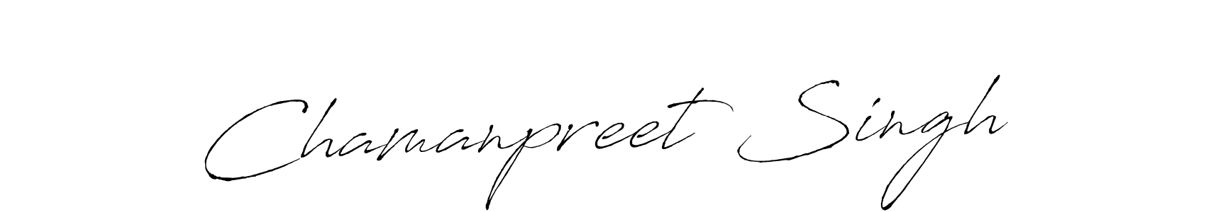 Design your own signature with our free online signature maker. With this signature software, you can create a handwritten (Antro_Vectra) signature for name Chamanpreet Singh. Chamanpreet Singh signature style 6 images and pictures png