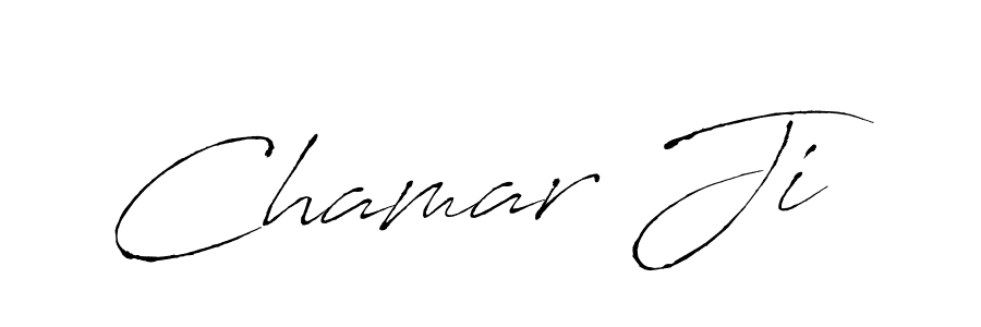 Design your own signature with our free online signature maker. With this signature software, you can create a handwritten (Antro_Vectra) signature for name Chamar Ji. Chamar Ji signature style 6 images and pictures png