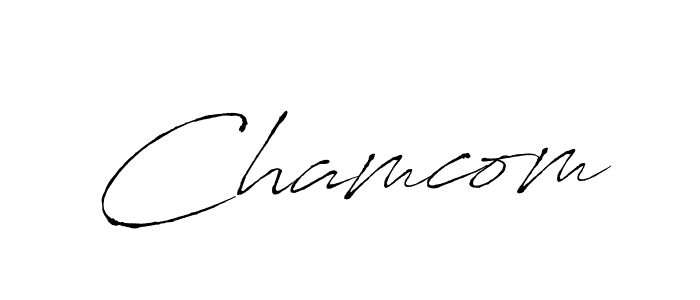 Design your own signature with our free online signature maker. With this signature software, you can create a handwritten (Antro_Vectra) signature for name Chamcom. Chamcom signature style 6 images and pictures png