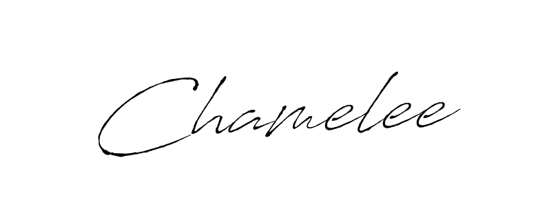 Design your own signature with our free online signature maker. With this signature software, you can create a handwritten (Antro_Vectra) signature for name Chamelee. Chamelee signature style 6 images and pictures png