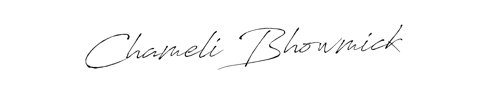 Design your own signature with our free online signature maker. With this signature software, you can create a handwritten (Antro_Vectra) signature for name Chameli Bhowmick. Chameli Bhowmick signature style 6 images and pictures png