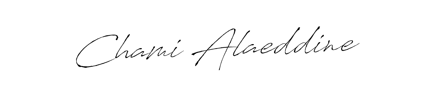 Make a beautiful signature design for name Chami Alaeddine. Use this online signature maker to create a handwritten signature for free. Chami Alaeddine signature style 6 images and pictures png