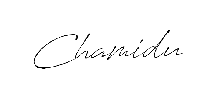 Create a beautiful signature design for name Chamidu. With this signature (Antro_Vectra) fonts, you can make a handwritten signature for free. Chamidu signature style 6 images and pictures png