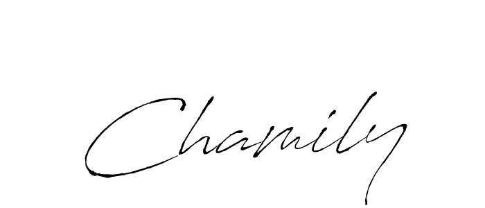 Here are the top 10 professional signature styles for the name Chamily. These are the best autograph styles you can use for your name. Chamily signature style 6 images and pictures png
