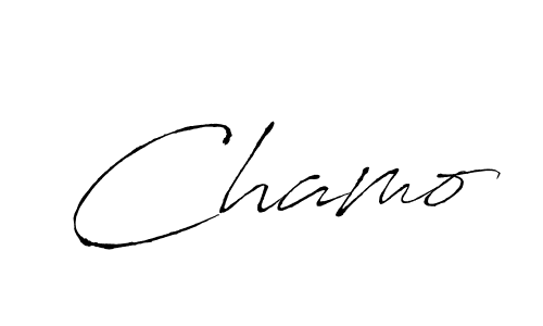 How to make Chamo signature? Antro_Vectra is a professional autograph style. Create handwritten signature for Chamo name. Chamo signature style 6 images and pictures png