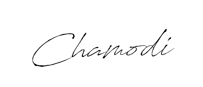 Make a beautiful signature design for name Chamodi. With this signature (Antro_Vectra) style, you can create a handwritten signature for free. Chamodi signature style 6 images and pictures png