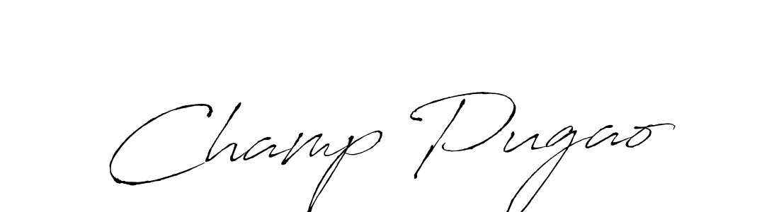 Similarly Antro_Vectra is the best handwritten signature design. Signature creator online .You can use it as an online autograph creator for name Champ Pugao. Champ Pugao signature style 6 images and pictures png