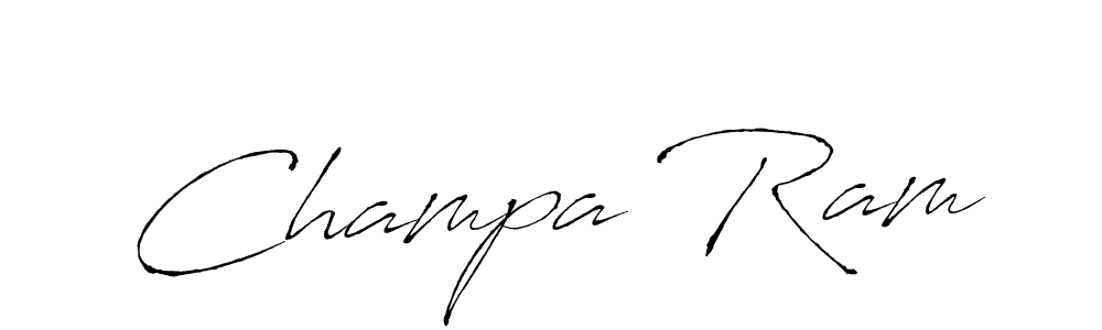 Make a beautiful signature design for name Champa Ram. With this signature (Antro_Vectra) style, you can create a handwritten signature for free. Champa Ram signature style 6 images and pictures png