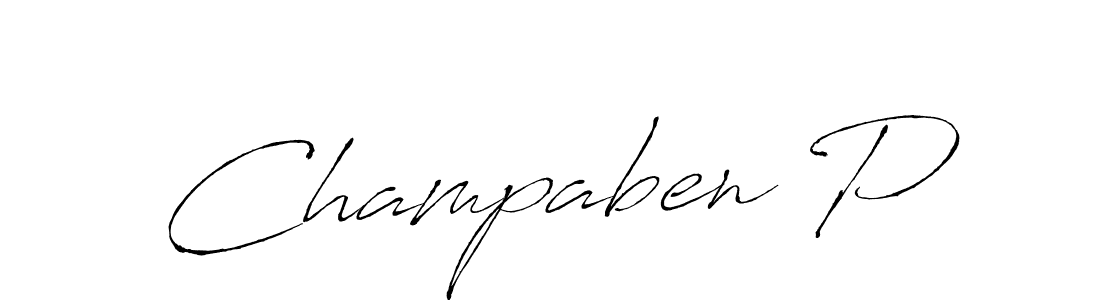 Create a beautiful signature design for name Champaben P. With this signature (Antro_Vectra) fonts, you can make a handwritten signature for free. Champaben P signature style 6 images and pictures png