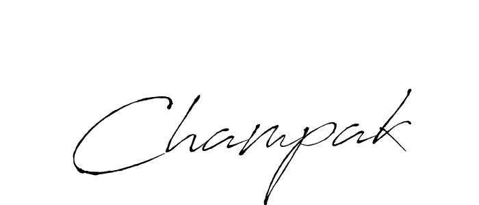 Make a beautiful signature design for name Champak. With this signature (Antro_Vectra) style, you can create a handwritten signature for free. Champak signature style 6 images and pictures png