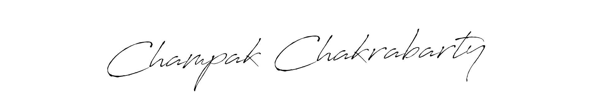 Create a beautiful signature design for name Champak Chakrabarty. With this signature (Antro_Vectra) fonts, you can make a handwritten signature for free. Champak Chakrabarty signature style 6 images and pictures png