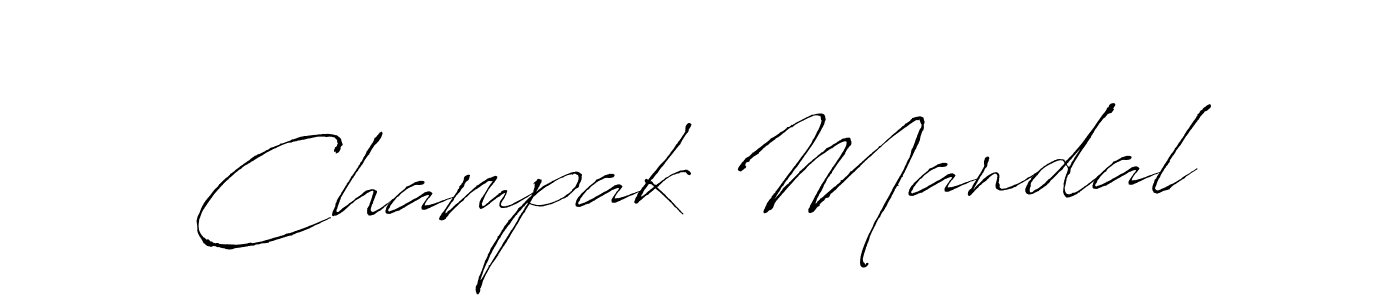 You should practise on your own different ways (Antro_Vectra) to write your name (Champak Mandal) in signature. don't let someone else do it for you. Champak Mandal signature style 6 images and pictures png