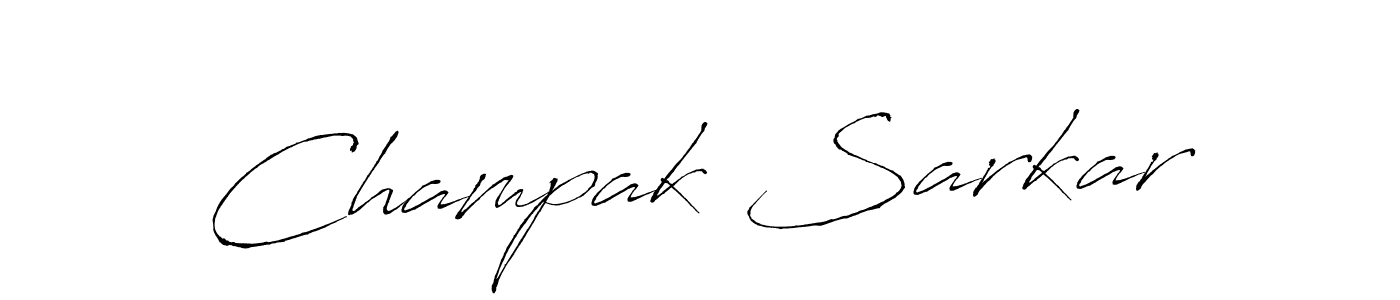 Create a beautiful signature design for name Champak Sarkar. With this signature (Antro_Vectra) fonts, you can make a handwritten signature for free. Champak Sarkar signature style 6 images and pictures png