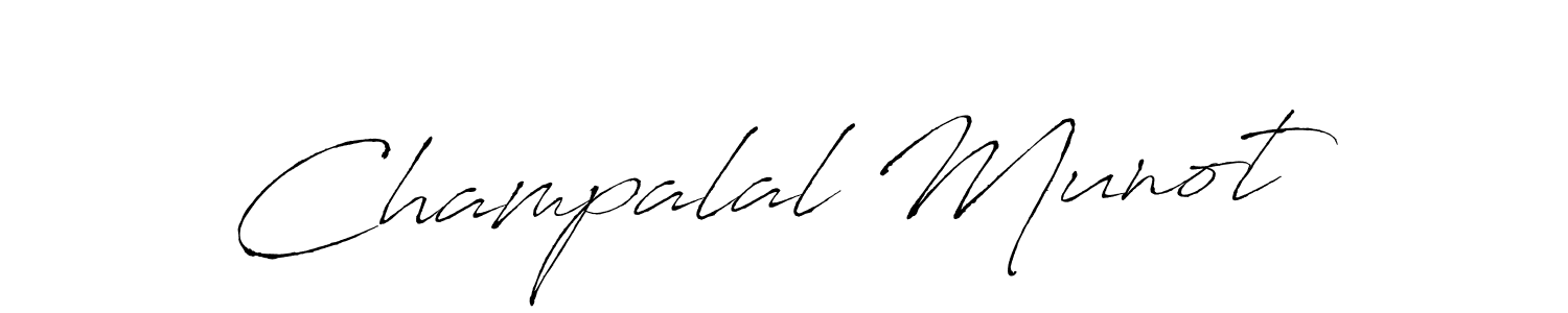 Also we have Champalal Munot name is the best signature style. Create professional handwritten signature collection using Antro_Vectra autograph style. Champalal Munot signature style 6 images and pictures png