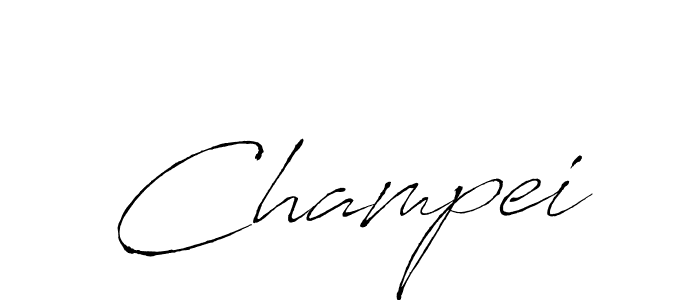 You should practise on your own different ways (Antro_Vectra) to write your name (Champei) in signature. don't let someone else do it for you. Champei signature style 6 images and pictures png