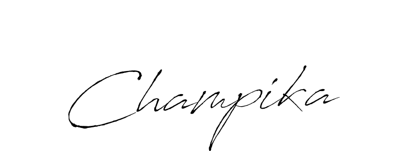 Also we have Champika name is the best signature style. Create professional handwritten signature collection using Antro_Vectra autograph style. Champika signature style 6 images and pictures png