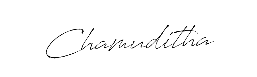 Create a beautiful signature design for name Chamuditha. With this signature (Antro_Vectra) fonts, you can make a handwritten signature for free. Chamuditha signature style 6 images and pictures png