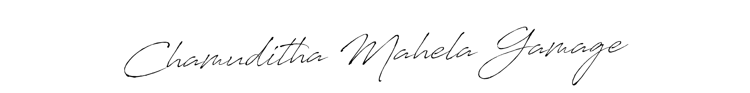 The best way (Antro_Vectra) to make a short signature is to pick only two or three words in your name. The name Chamuditha Mahela Gamage include a total of six letters. For converting this name. Chamuditha Mahela Gamage signature style 6 images and pictures png