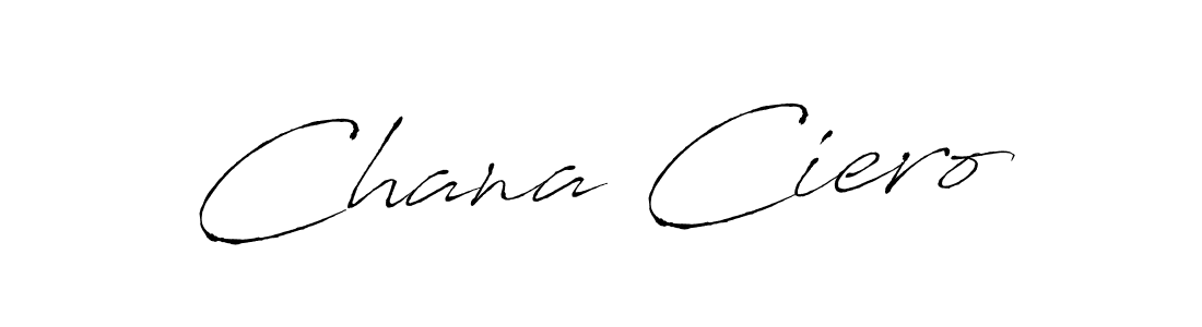 Design your own signature with our free online signature maker. With this signature software, you can create a handwritten (Antro_Vectra) signature for name Chana Ciero. Chana Ciero signature style 6 images and pictures png