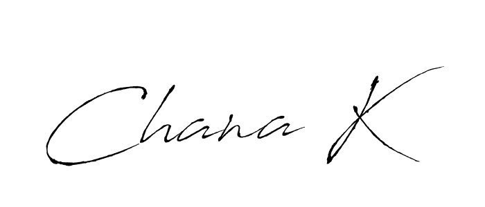 How to make Chana K name signature. Use Antro_Vectra style for creating short signs online. This is the latest handwritten sign. Chana K signature style 6 images and pictures png