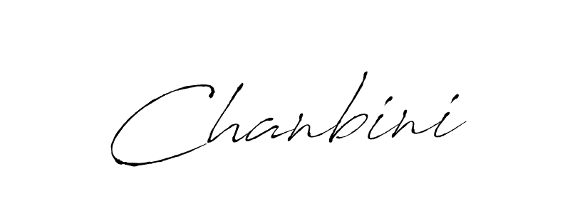 How to make Chanbini signature? Antro_Vectra is a professional autograph style. Create handwritten signature for Chanbini name. Chanbini signature style 6 images and pictures png