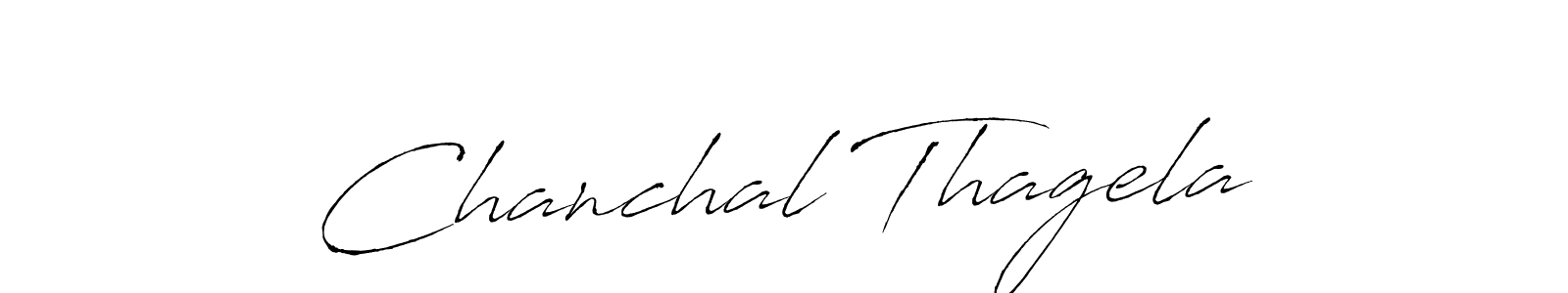 How to make Chanchal Thagela name signature. Use Antro_Vectra style for creating short signs online. This is the latest handwritten sign. Chanchal Thagela signature style 6 images and pictures png