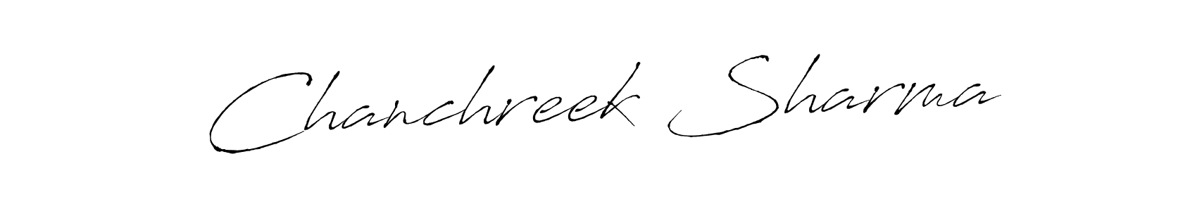 Design your own signature with our free online signature maker. With this signature software, you can create a handwritten (Antro_Vectra) signature for name Chanchreek Sharma. Chanchreek Sharma signature style 6 images and pictures png