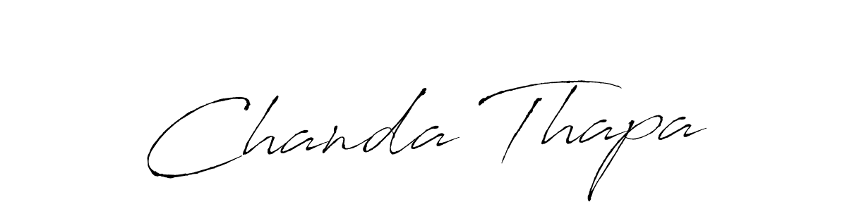 Design your own signature with our free online signature maker. With this signature software, you can create a handwritten (Antro_Vectra) signature for name Chanda Thapa. Chanda Thapa signature style 6 images and pictures png