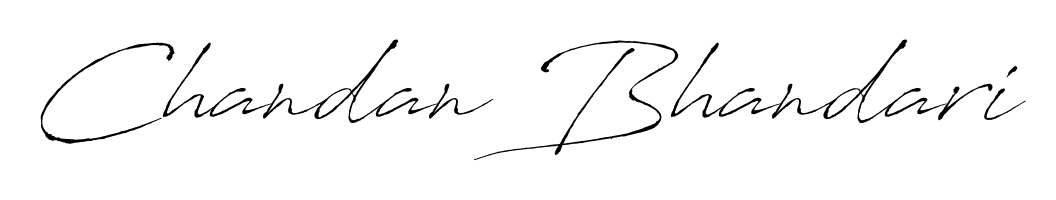 The Antro_Vectra font transforms the name Chandan Bhandari into an executive sign with sharp precision and distinguished character. Chandan Bhandari signature style 6 images and pictures png