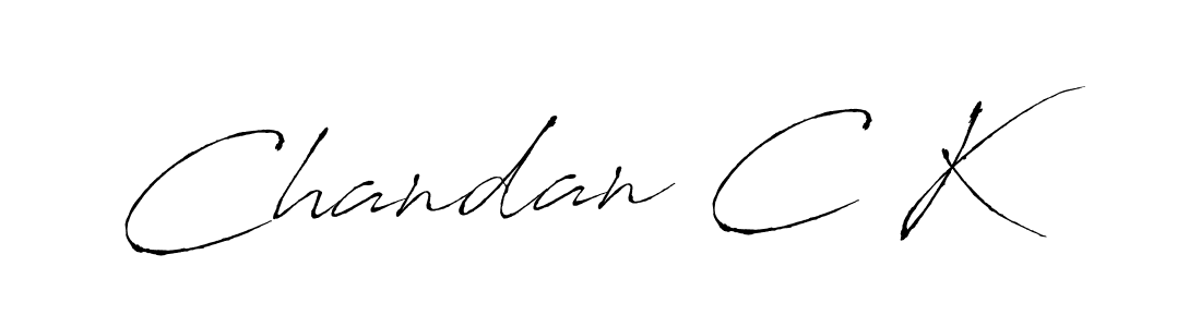 Also we have Chandan C K name is the best signature style. Create professional handwritten signature collection using Antro_Vectra autograph style. Chandan C K signature style 6 images and pictures png