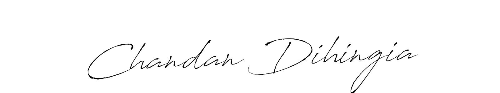 How to make Chandan Dihingia name signature. Use Antro_Vectra style for creating short signs online. This is the latest handwritten sign. Chandan Dihingia signature style 6 images and pictures png