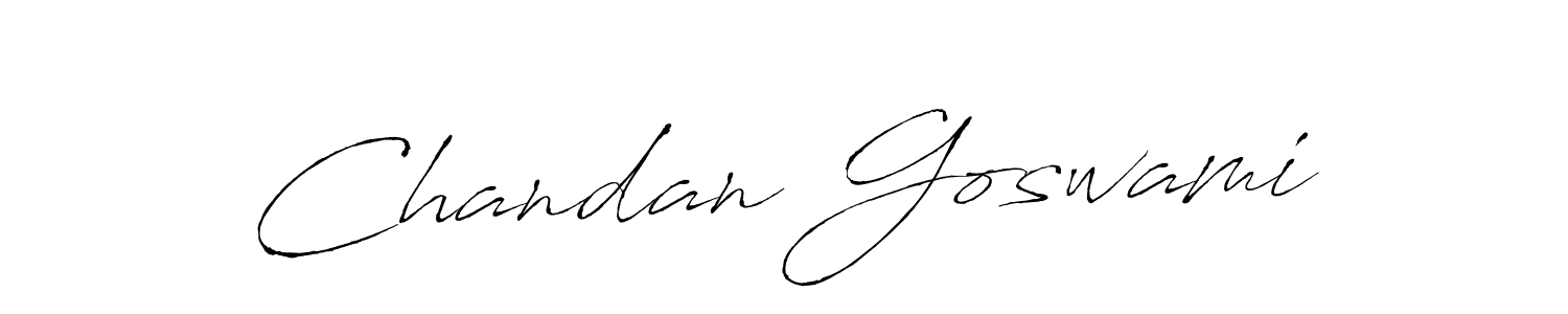 How to make Chandan Goswami name signature. Use Antro_Vectra style for creating short signs online. This is the latest handwritten sign. Chandan Goswami signature style 6 images and pictures png