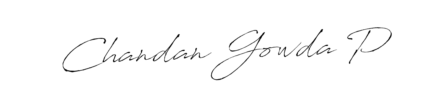 Create a beautiful signature design for name Chandan Gowda P. With this signature (Antro_Vectra) fonts, you can make a handwritten signature for free. Chandan Gowda P signature style 6 images and pictures png