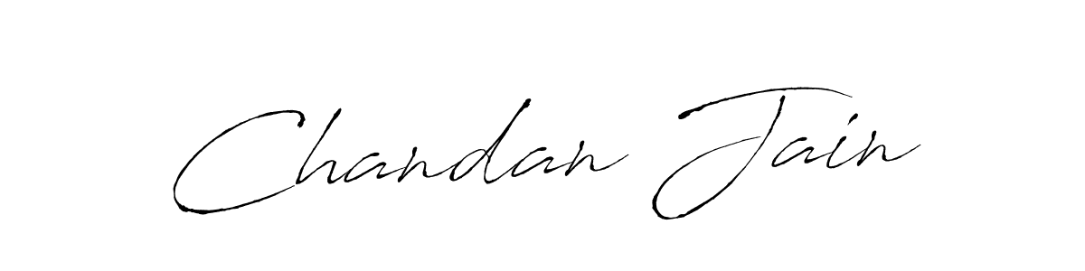 How to make Chandan Jain name signature. Use Antro_Vectra style for creating short signs online. This is the latest handwritten sign. Chandan Jain signature style 6 images and pictures png