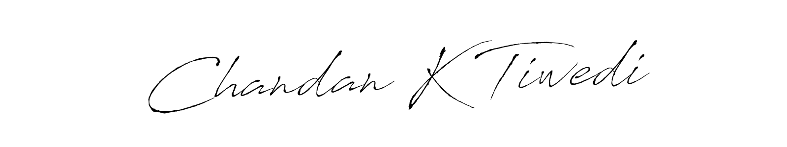 How to make Chandan K Tiwedi name signature. Use Antro_Vectra style for creating short signs online. This is the latest handwritten sign. Chandan K Tiwedi signature style 6 images and pictures png