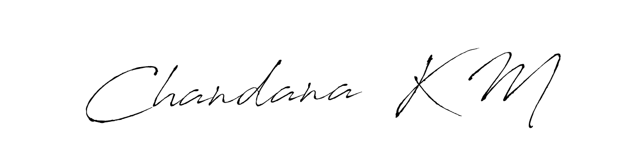 Similarly Antro_Vectra is the best handwritten signature design. Signature creator online .You can use it as an online autograph creator for name Chandana  K M. Chandana  K M signature style 6 images and pictures png