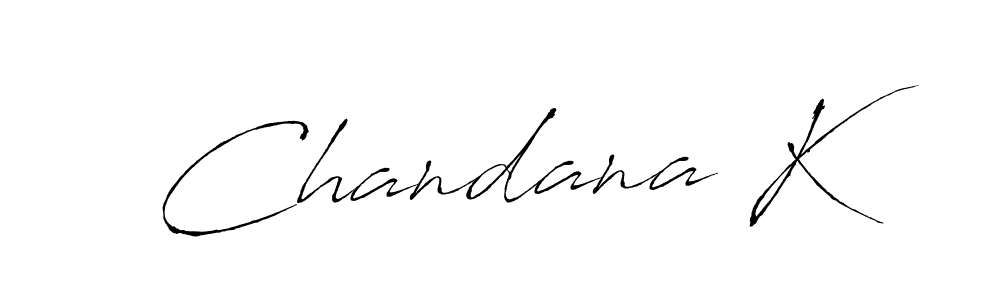 Design your own signature with our free online signature maker. With this signature software, you can create a handwritten (Antro_Vectra) signature for name Chandana K. Chandana K signature style 6 images and pictures png