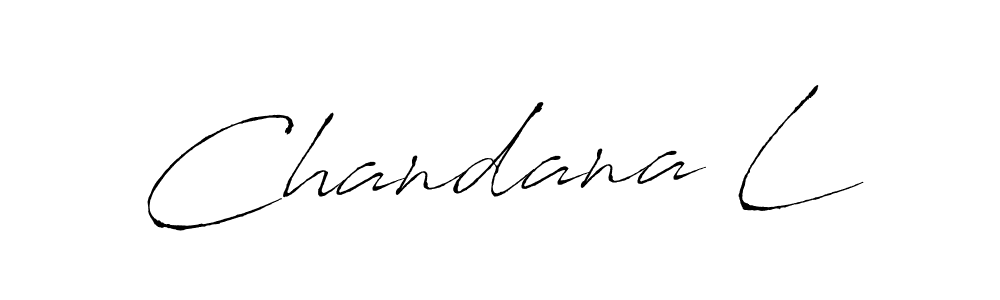 Create a beautiful signature design for name Chandana L. With this signature (Antro_Vectra) fonts, you can make a handwritten signature for free. Chandana L signature style 6 images and pictures png