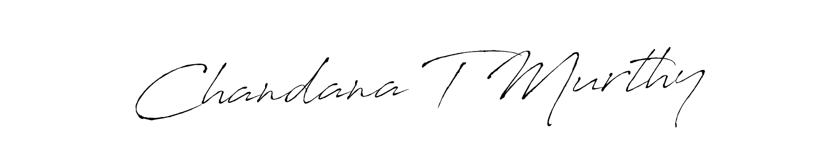 Create a beautiful signature design for name Chandana T Murthy. With this signature (Antro_Vectra) fonts, you can make a handwritten signature for free. Chandana T Murthy signature style 6 images and pictures png