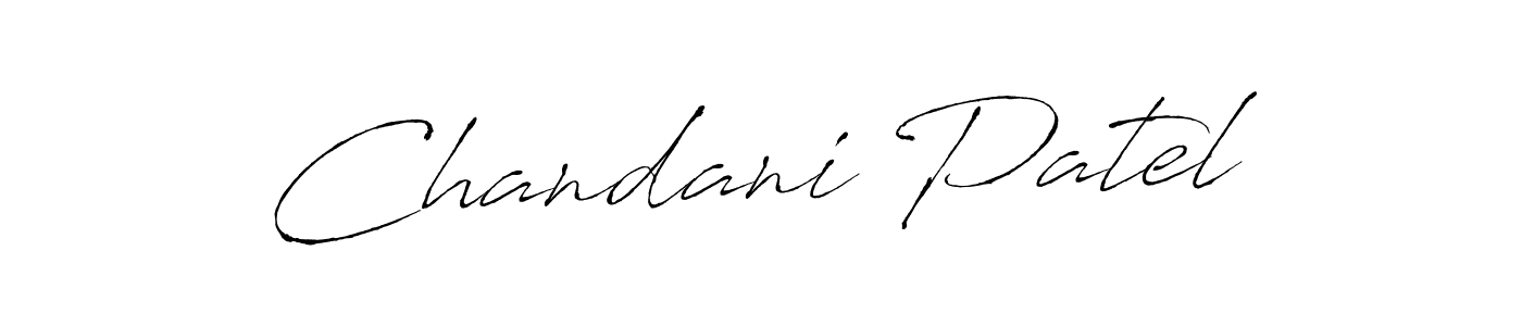 The best way (Antro_Vectra) to make a short signature is to pick only two or three words in your name. The name Chandani Patel include a total of six letters. For converting this name. Chandani Patel signature style 6 images and pictures png