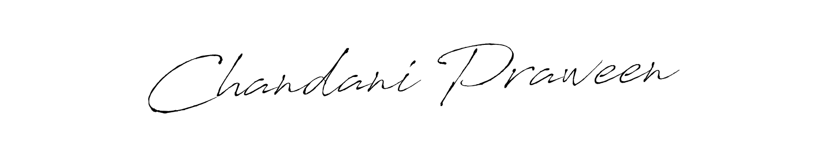 The best way (Antro_Vectra) to make a short signature is to pick only two or three words in your name. The name Chandani Praween include a total of six letters. For converting this name. Chandani Praween signature style 6 images and pictures png