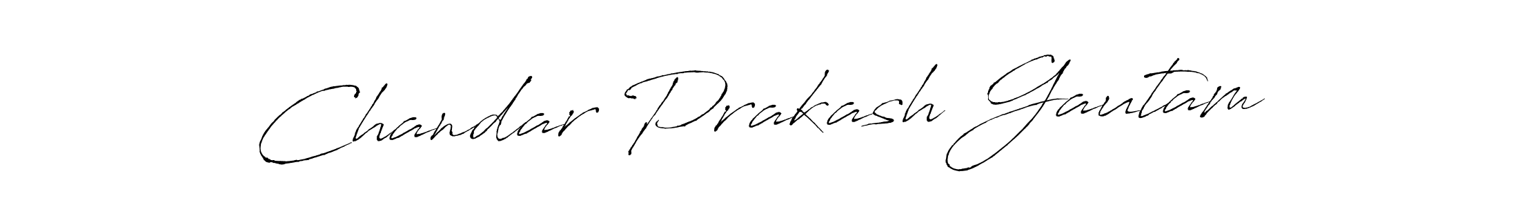 Create a beautiful signature design for name Chandar Prakash Gautam. With this signature (Antro_Vectra) fonts, you can make a handwritten signature for free. Chandar Prakash Gautam signature style 6 images and pictures png