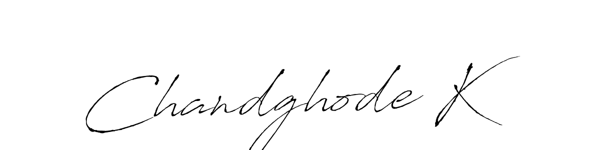 Chandghode K stylish signature style. Best Handwritten Sign (Antro_Vectra) for my name. Handwritten Signature Collection Ideas for my name Chandghode K. Chandghode K signature style 6 images and pictures png