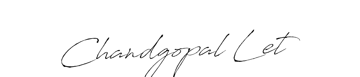 Chandgopal Let stylish signature style. Best Handwritten Sign (Antro_Vectra) for my name. Handwritten Signature Collection Ideas for my name Chandgopal Let. Chandgopal Let signature style 6 images and pictures png