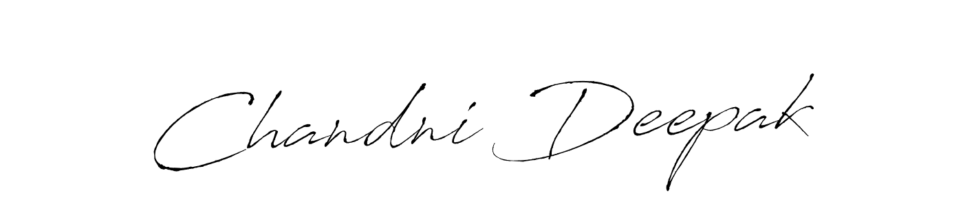 How to make Chandni Deepak signature? Antro_Vectra is a professional autograph style. Create handwritten signature for Chandni Deepak name. Chandni Deepak signature style 6 images and pictures png