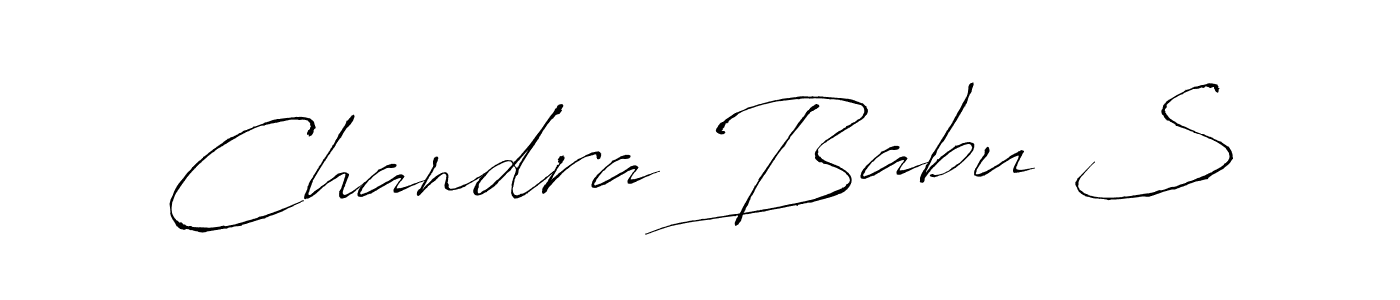 Make a beautiful signature design for name Chandra Babu S. With this signature (Antro_Vectra) style, you can create a handwritten signature for free. Chandra Babu S signature style 6 images and pictures png