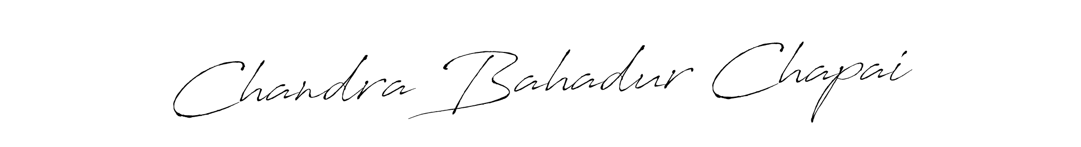 How to make Chandra Bahadur Chapai name signature. Use Antro_Vectra style for creating short signs online. This is the latest handwritten sign. Chandra Bahadur Chapai signature style 6 images and pictures png