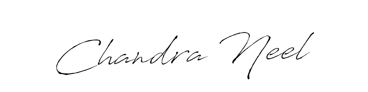 Make a beautiful signature design for name Chandra Neel. With this signature (Antro_Vectra) style, you can create a handwritten signature for free. Chandra Neel signature style 6 images and pictures png