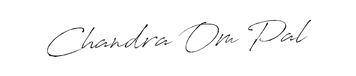 How to make Chandra Om Pal name signature. Use Antro_Vectra style for creating short signs online. This is the latest handwritten sign. Chandra Om Pal signature style 6 images and pictures png