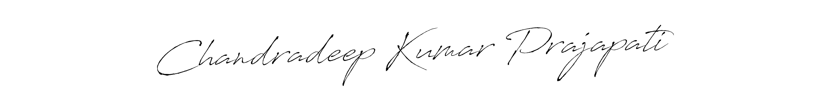 How to make Chandradeep Kumar Prajapati signature? Antro_Vectra is a professional autograph style. Create handwritten signature for Chandradeep Kumar Prajapati name. Chandradeep Kumar Prajapati signature style 6 images and pictures png